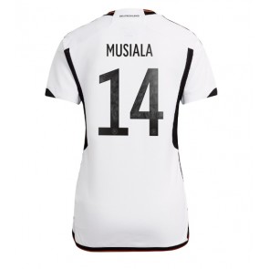 Germany Jamal Musiala #14 Replica Home Stadium Shirt for Women World Cup 2022 Short Sleeve